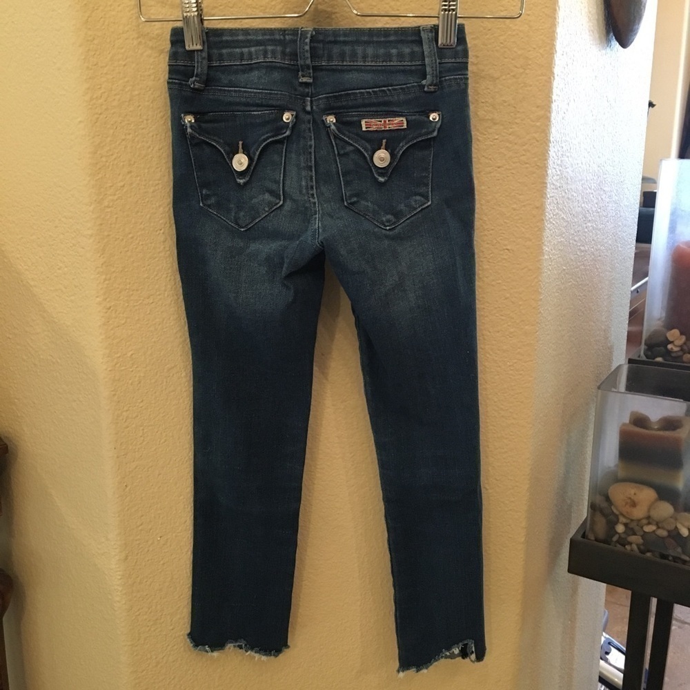HUDSON Girls Blue Jeans w/ Raw Hem Size 8 Yrs